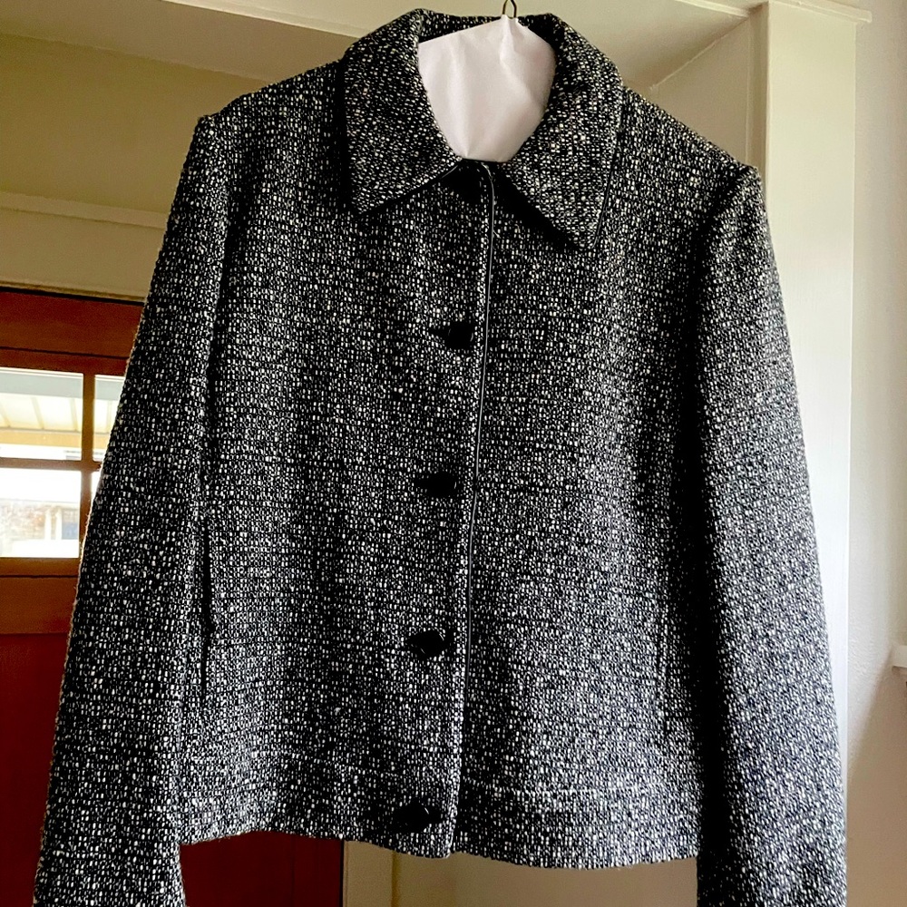 Wool Blend Tweed Short Jacket